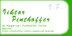 viktor pinthoffer business card